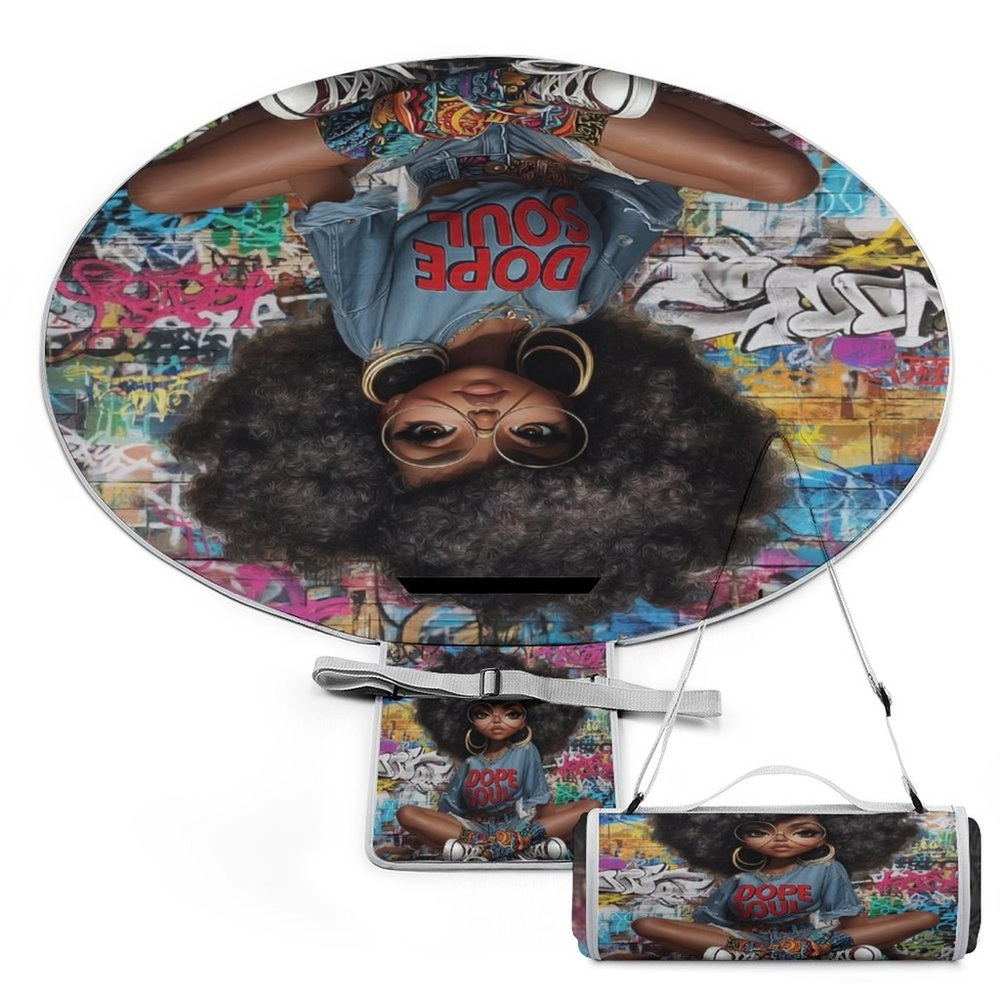Dope Soul Kids and Family Picnic Mat Accessory Set - Multicolor and Round/Square